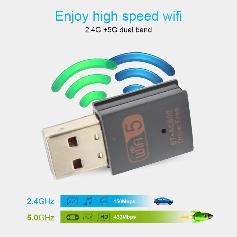  600Mbps USB    2.4, 5.8Ghz ܺ ű   ̴ WiFi  RTL8821CU, PC, ž ǻ ͳ